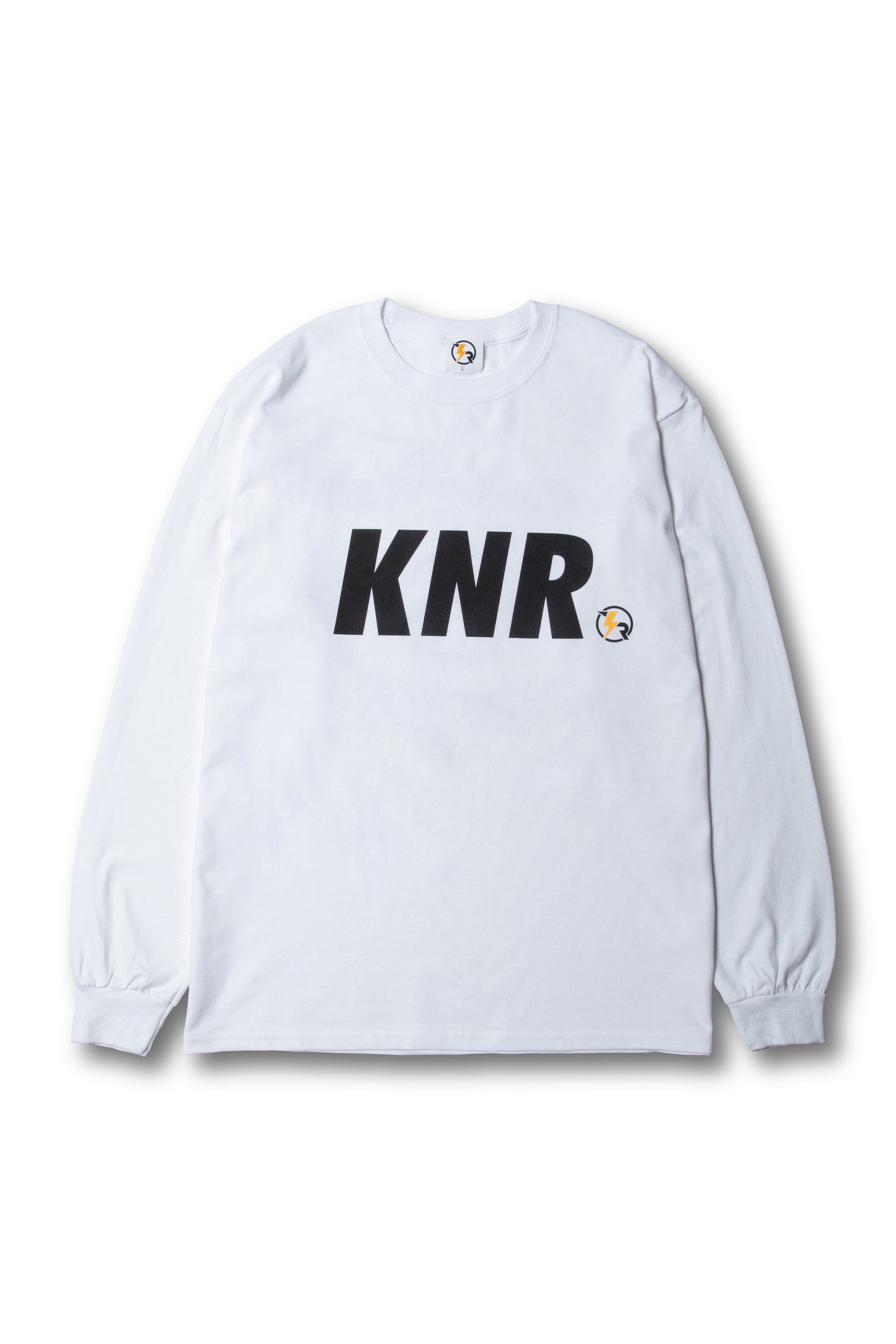 KNR LOGO L/S TEE/WHITE