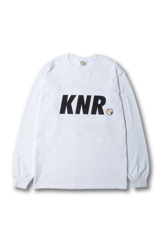 KNR LOGO L/S TEE/WHITE